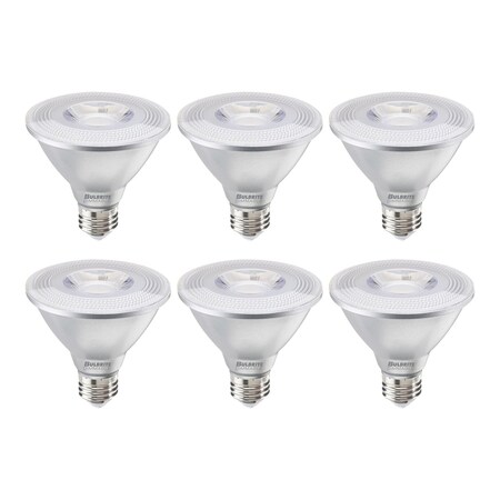 Bulbrite 75-Watt Equivalent Dimmable Flood PAR30SN Medium E26 LED Light Bulb, 2700K, 6PK 861768