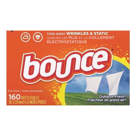 Bounce Outdoor Fresh Scent Fabric Softener Dryer Sheets White, 160PK 003700080168