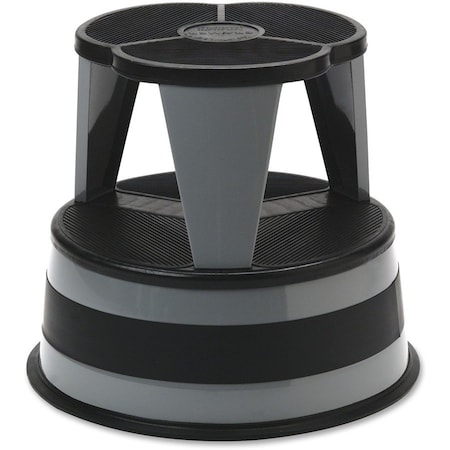 Cramer Industries Inc . 100182 Original Kik-Step Steel Step Stool; 15 5/8 dia x 14h; 300lb Cap; Warm Gray 100182