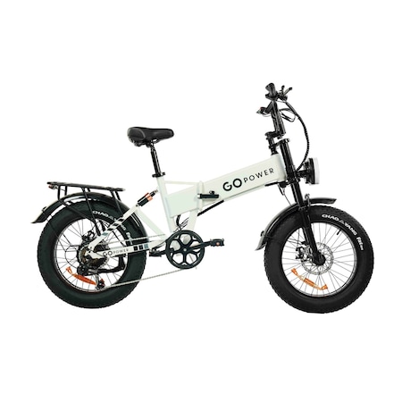 Gopowerbike GoExplore Foldable Electric Bike, White BW1WHT