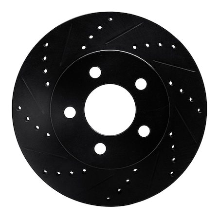 Dynamic Friction Co DFC Brake Rotor - Drilled and Slotted - Black 633-42027L