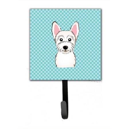 Carolines Treasures Checkerboard Blue Westie Leash and Key Holder BB1164SH4