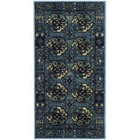 Safavieh 2 ft. 7 in. x 5 ft. Vintage Hamadan Power Loomed Area Rug, Blue & Multi Color - Small Rectangle VTH212D-3