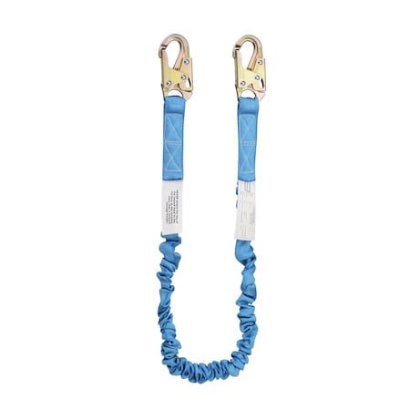 Ironwear 4.5 ft-6 ft Single Leg Internal Energy-Absorbing Lanyard w/ Snap Hooks 2320