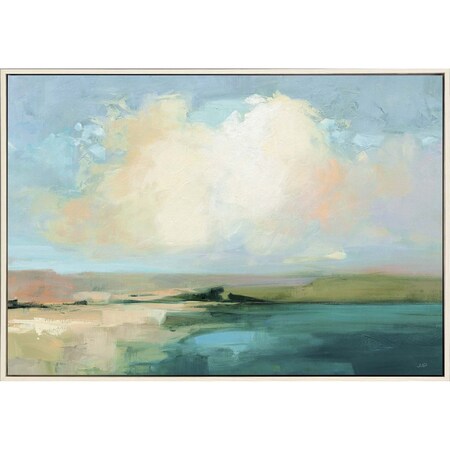 Homeroots Coastal Sky Canvas White Floater Frame Print Wall Art 416750