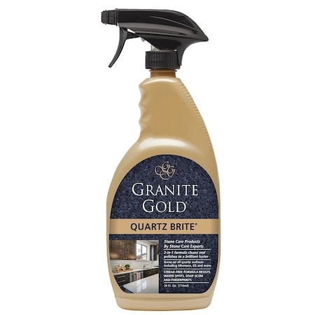Granite Gold Quartz Brite Cleaner, 24 oz, Liquid, Lemon Citrus, Clear/Slightly Hazy GG0069