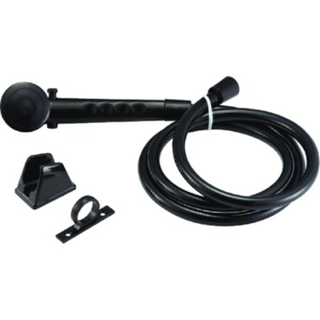 Bookazine RV Single Function Shower Wand & Hose Kit, Matte Black TI3559827
