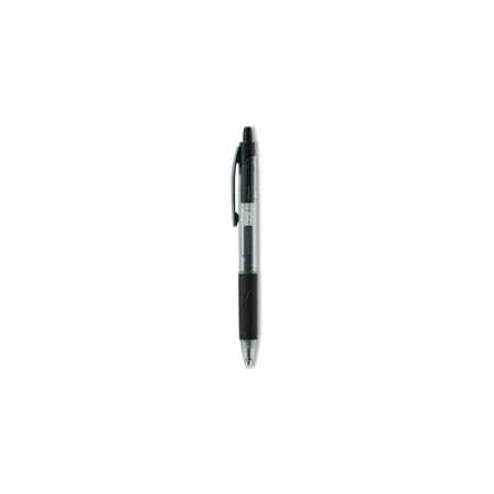 Universal Comfort Grip Retractable Gel Pen, 0.7mm, Black/Clear, 36PK UNV39910