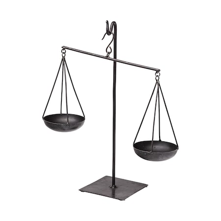 Homeroots 13" Libra Black Vintage Decorative Scale 392516