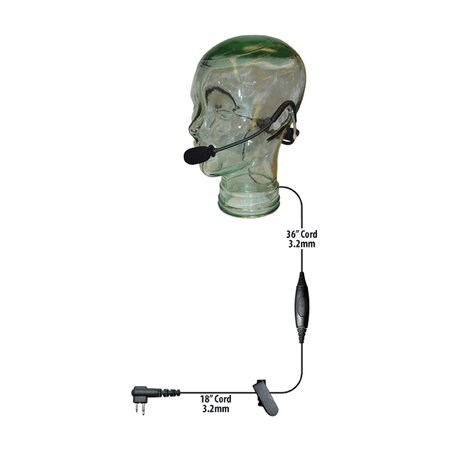 Klein Electronics Commander Tactical Headset with Kenwood K1 Connector COMMANDER-K1
