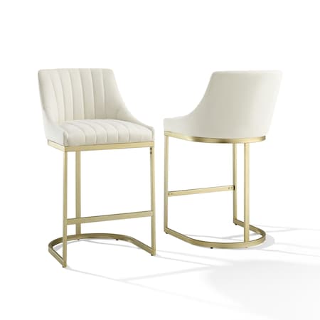 Crosley Esme 2-Piece Counter Height Bar Stool Set CF502826GL-CR