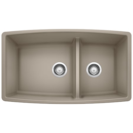 Blanco Performa Medium 1-3/4 Low Divide, Truffle 441315