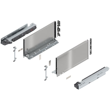 Blum 14in. C Height Legrabox Stainless Drawer Set, 125 Lbs Weight Rating 770C35S0I