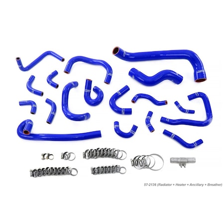 Hps Performance Silicone Radiator, Heater, Ancillary and Breather Coolant Hose Kit 57-2136-BLUE