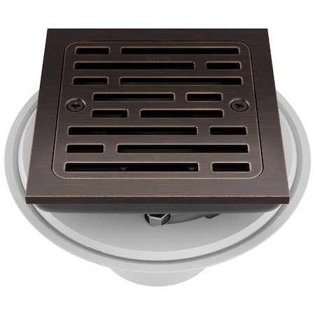 Delta 4 in Tile-In Square Shower Drain In Venetian Bronze DT062412-RB
