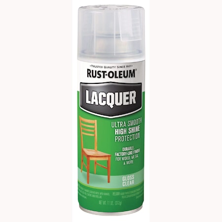 Rust-Oleum Specialty Lacquer Spray Paint, Gloss Clear, 12 oz Aerosol Can 1906830