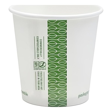 Vegware Hot Cup, 4 oz, Green; White, PK1000 LV-4G