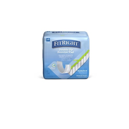 Medline Double Up Thin Liner Incontinence Booster Pads, 3.5in x 11.5in, 192PK MSC326015