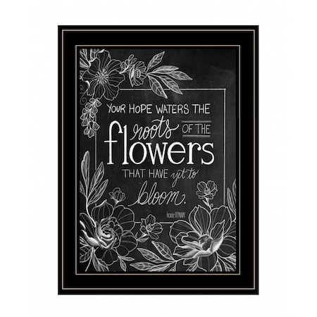 Homeroots Yet to Bloom 1 Black Framed Print Wall Art 408096