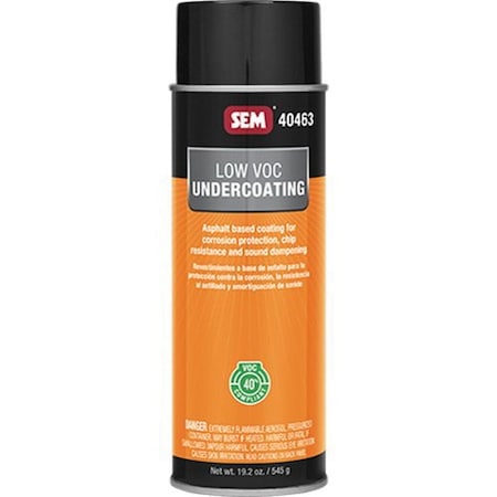 Sem Low VOC Undercoating, 24 oz Aerosol Can, Black, Aerosol 40463