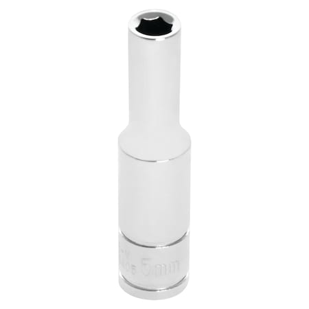 Performance Tool 1/4 In Dr. Deep Socket 5Mm Socket Dp 5Mm, W36405 W36405