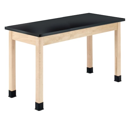 Diversified Spaces Rectangle Tbl, Plain Apron, 54" W, 56" L, 36" H, Epoxy Resin, black P7206M36N