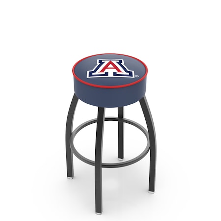 Holland Bar Stool Co 25" 4" Arizona Cushion Seat, Blk Wrinkle Base Swivel Bar Stool L8B125ArizUn