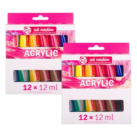 Talens Art Creation Acrylic Paint, Gloss, Acrylic Base, Assorted 9021812M