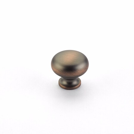 Schaub 1-3/8in Oval Country Traditional Cabinet Knob Aurora Bronze Finish 719-AUB