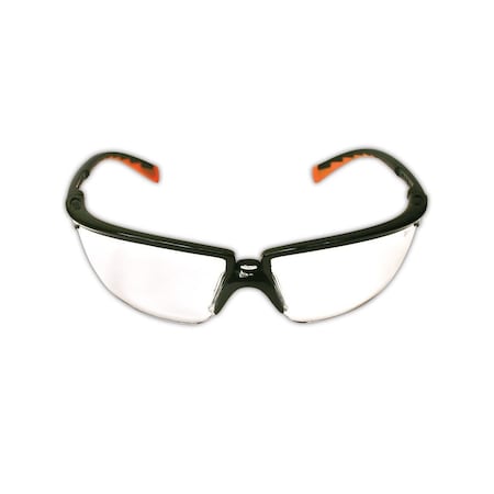 3M Safety Glasses, Anti-Fog, Clear Lens, Black Frame, 1 PR 10078371620872