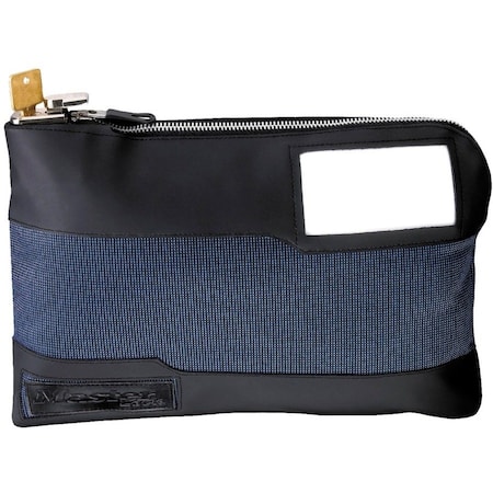 Master Lock DepositBag, Blue, Nylon, 11-1/2inH, 8-1/4inW 7120D