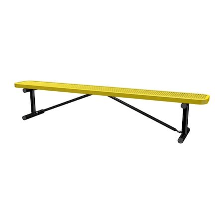 Leisure Craft Portable, Bench w/o Back, 8ft., Yellow B8XPP-YELLOW