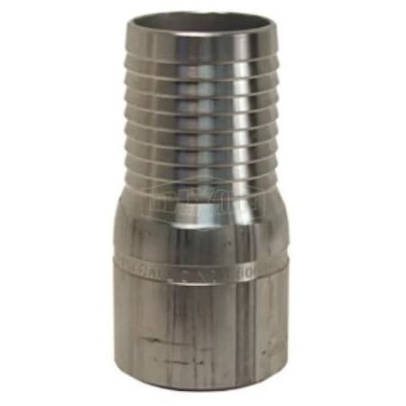 Dixon The Right Connection King Combination Nipple, 1-1/2 x 1-29/32 in, Hose Barb x Beveled End, Aluminum ASTB20