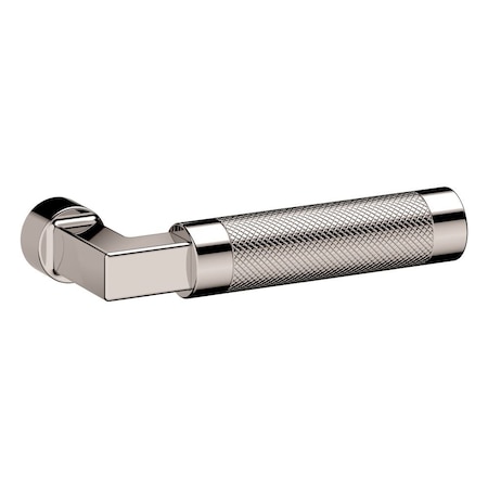Baldwin Baldwin Left Hand Single L030 Knurled Lever Less Rose Lifetime Bright Nickel Finish L030055LMR