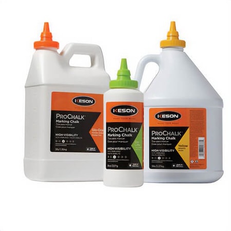 Keson High Visibility Marking Chalk, Glo Lime Green, 5 lb 105GL