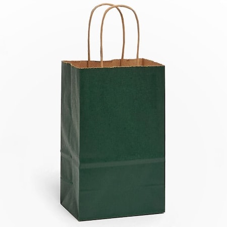 Nashville Wraps Hunter Green Recycled Kraft Bags, Rose 5.5x3.25x8.375", 250PK BRTHU