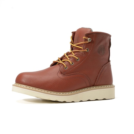 Handpoint Mens 6 in Soft Toe Work Boots-Water Resistant Leather Safety Boots, Slip Resistant, 6.5 CK307D-6.5