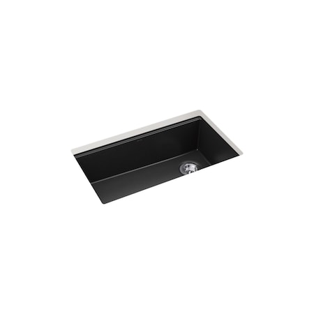 Kohler Billings 32-1/2 undermount single-bowl kitchen sink Matte Black 33710-CM1