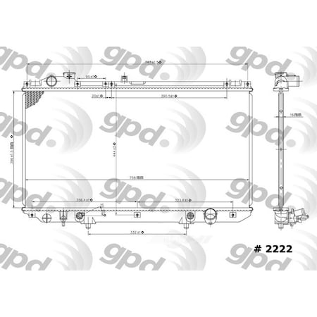 Global Parts Distributors Radiator 2222C