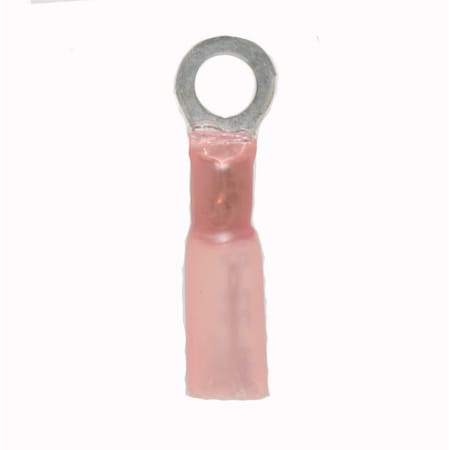 Hillsdale Terminal Ring Terminal, #10 Stud Size, 18 AWG, 600 V, Crimp Termination with Heat Shrink, 250 PK 40040