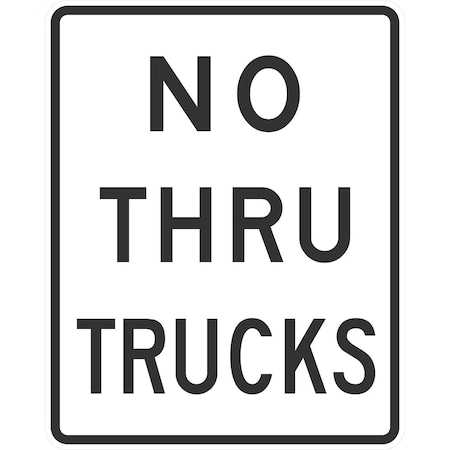 Lyle No Thru Trucks, 24x30, Engineer Grade, White G-14078-EG_24x30