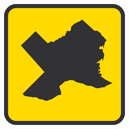 Lyle State Crossing Map (Texas), 12x12, Engineer Grade, Yellow G-2000-EG_12x12