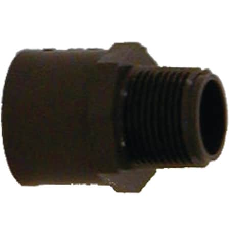 Genova Thrifco Plumbing 8213178 Pipe Adapter, 1 in, Slip Joint x Male Threaded, PVC, SCH 80 Schedule 836010-BC