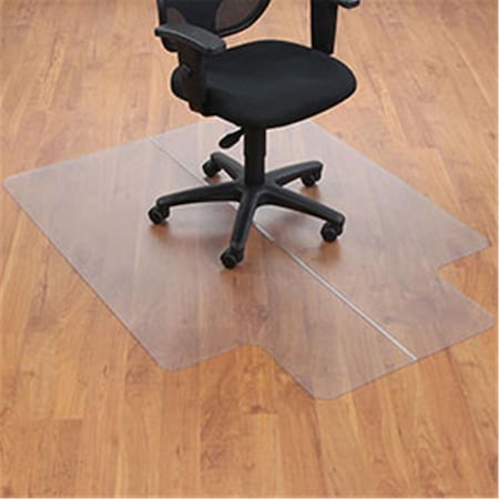 Aleco Office Chair Mat for Hard Floor Straight Edge, 46 x 60 in. with 25 x 12 in. Lip 130229