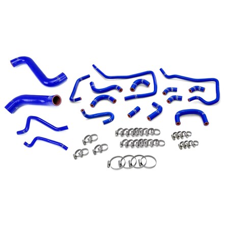 Hps Performance Silicone Radiator, Heater and Ancillary Coolant Hose Kit, Blue, 57-1813-BLUE