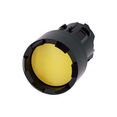 Siemens Pushbutton, 22 mm, round, plastic, yellow, Front ring, raised 3SU1000-0DB30-0AA0-ZY12