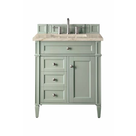James Martin Vanities Brittany 30" Single Vanity, Sage Green, w/ 3 CM Tajnar Eclos Top 650-V30-SGR-3TJR