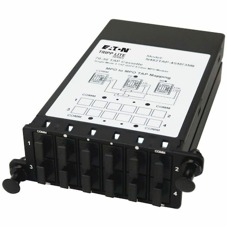 Eaton Tripp Lite Series Fiber TAP Cassette - Singlemode, 8-Fiber MPO to MPO, 4 Monitoring Ports, N482TAP-4SM73M8