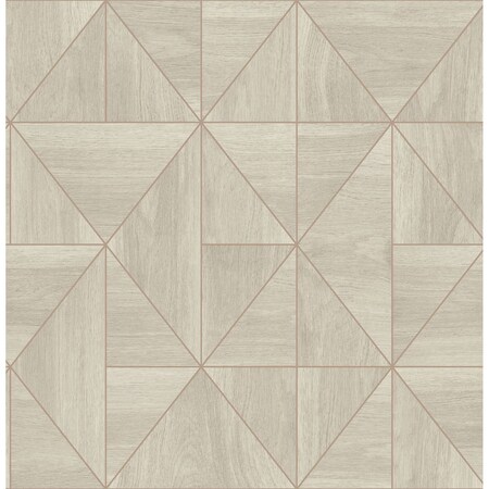 A-Street Prints Cheverny Cream Geometric Wood Wallpaper 2908-25324