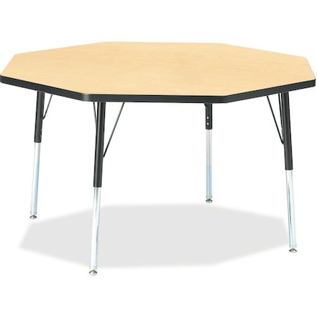 Jonti-Craft Berries Octagon Activity Table, 48 in. x 48 in., A-height, Maple/Black/Black 6428JCA011